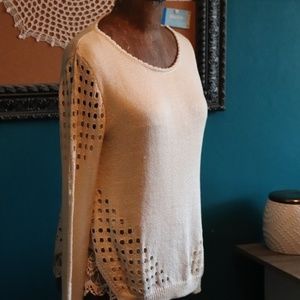 Simply Couture Ivory Sweater - Lace - Size M